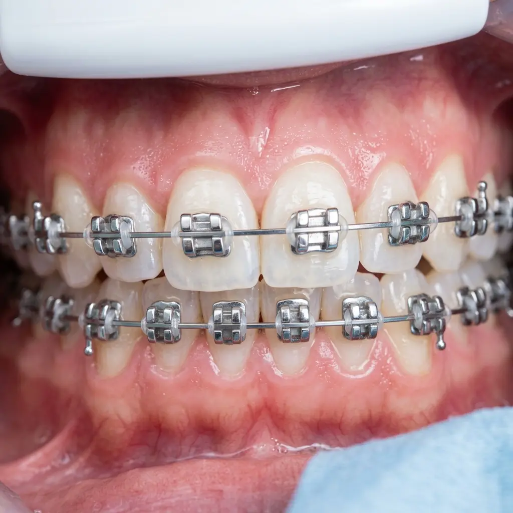 Traditional Metal Braces Illustration