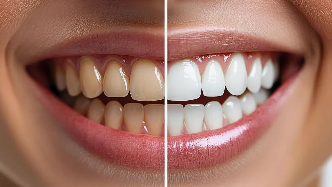 Before and After Professional Teeth Whitening Result